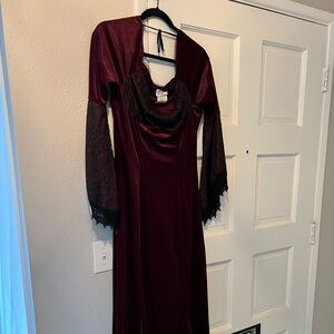 Halloween velvet dress for Dia De Los Muertos, vampires, bride, dead woman etc